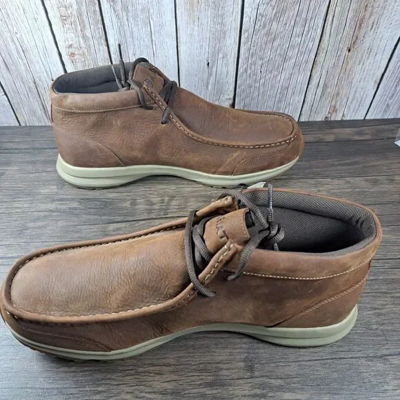 Ariat Spitfire H2O Moc Toe Men's Sz 13 Wide (EE) Leather Boot Reliable Brown